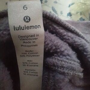 Lululemon Fleece Joggers Size 6